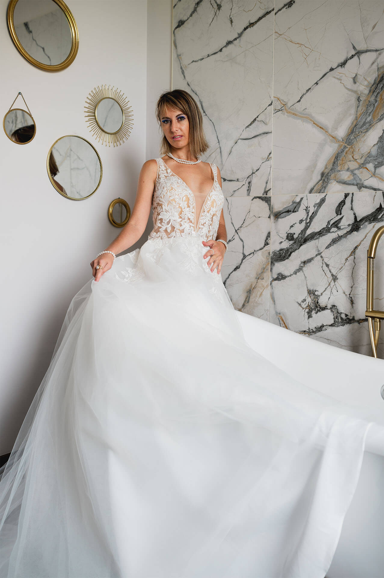 Essai robe mariée boutique Et m'aime après